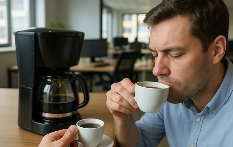 Waarom smaakt kantoorkoffie nooit zoals thuis?
